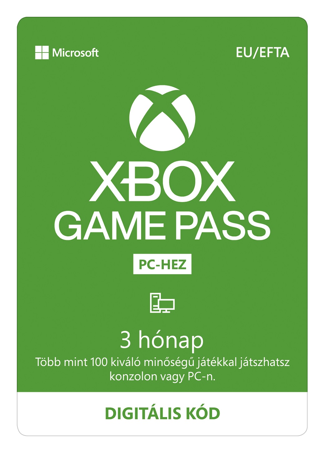 ESD - PC Game Pass - předplatné na 3 měsíce (EuroZone) 