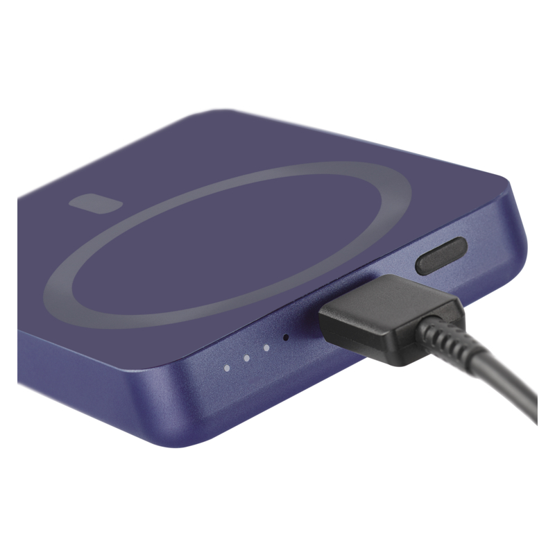 EMOS POWERBANKA WI 522, bezdrôtové nabíjanie 20W, 5.000mAh, MODRÁ, 1xUSB-C 