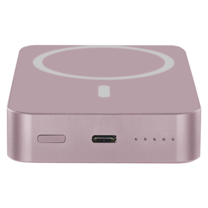 EMOS POWERBANKA WI1046, bezdrôtové nabíjanie 20W, 10.000mAh, LOSOSOVÁ, 1xUSB-C 