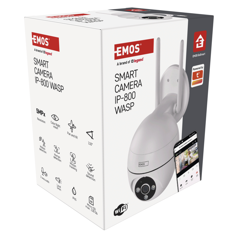 EMOS GOSMART IP KAMERA VONKAJŠIE IP-800 WASP 5MPX 