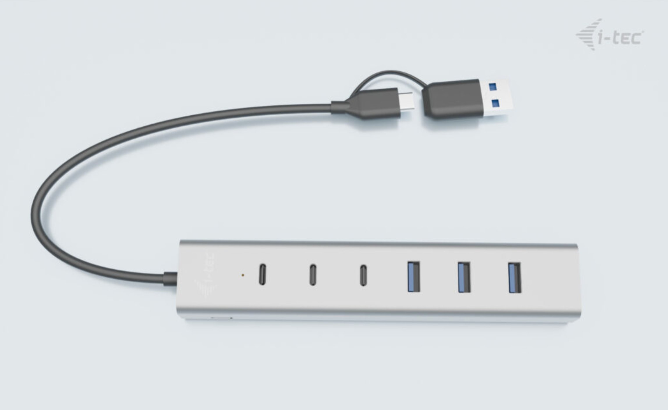 i-tec USB-C/ USB-A Charging Metal HUB 7 Port (3x USB-C, 4x USB-A) 