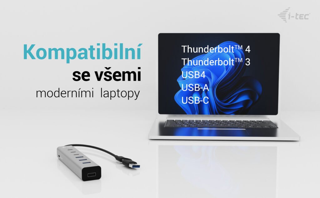 i-tec USB-C/ USB-A Charging Metal HUB 7 Port (3x USB-C, 4x USB-A) 