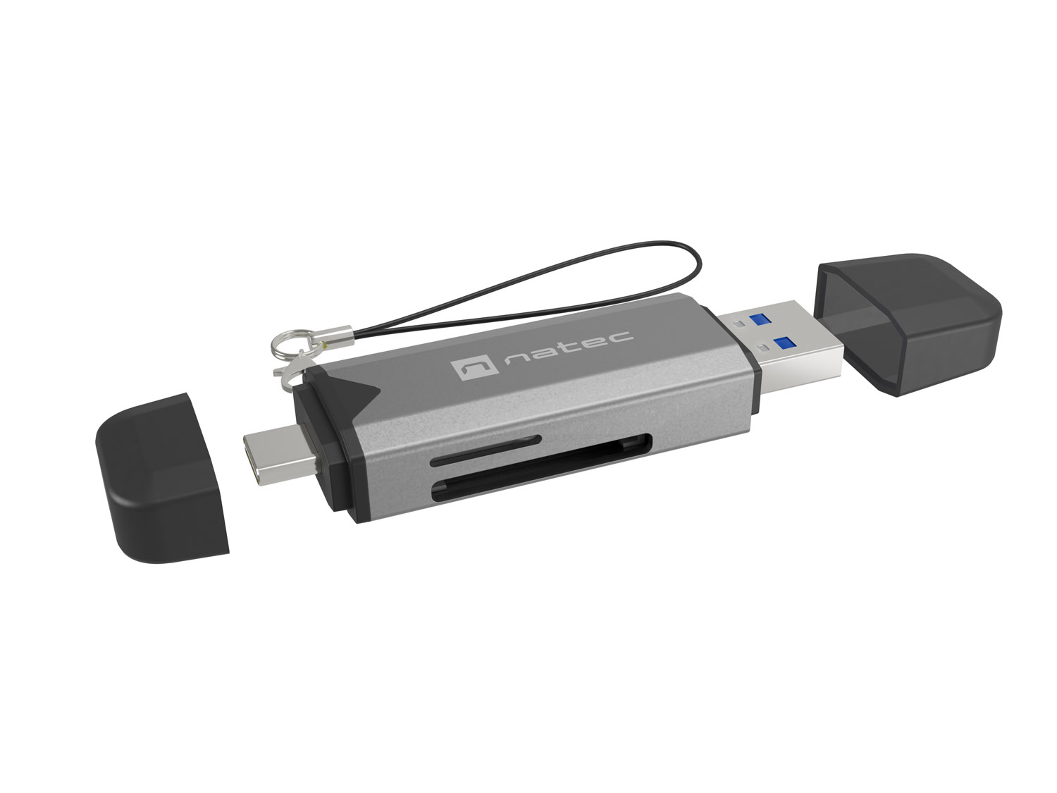 Čítačka kariet Natec SCARAB 3 USB-A + USB-C 3.1 GEN 1/ microSD/ microSDHC/ microSDXC/ SD/ SDHC/ SDXC/ T-Flash 