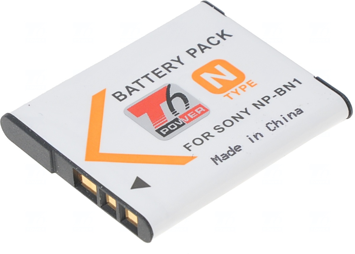 Baterie T6 Power Sony NP-BN1, 600mAh, 2, 2Wh, šedá