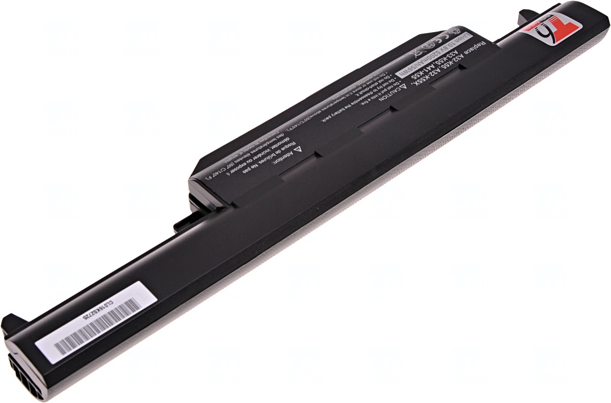 Batéria T6 Power pre Asus A45, A55, K45, K55, R500, R503, R704, X45, X55, X75, 5200mAh, 56Wh, 6cell 