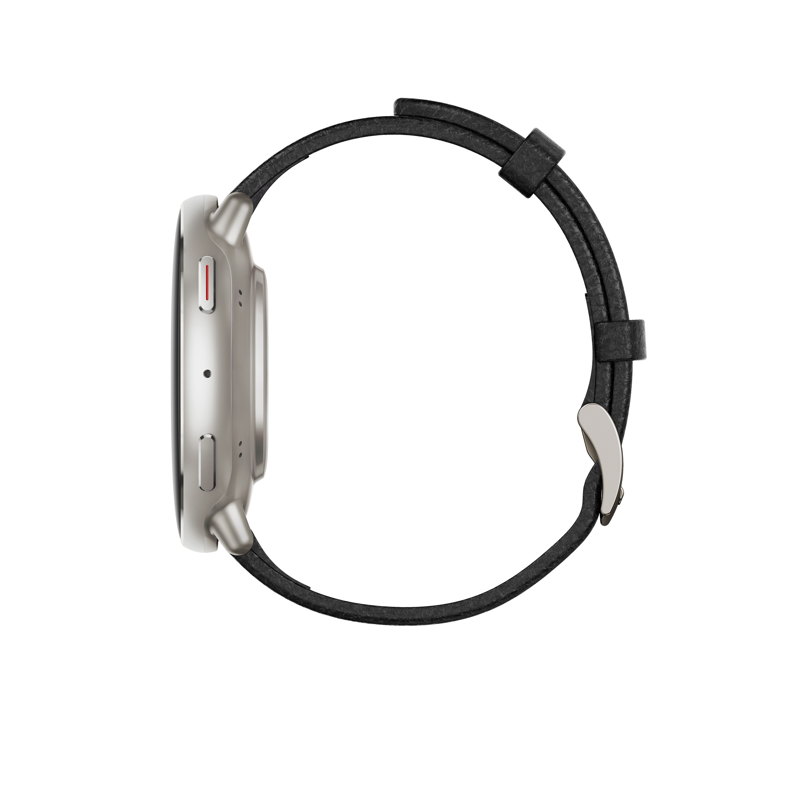Amazfit Active 2 Round NFC/ Silver/ Elegant Band/ Black Leather 
