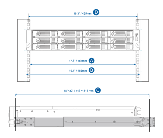 QNAP Rail kit - RAIL-B02 