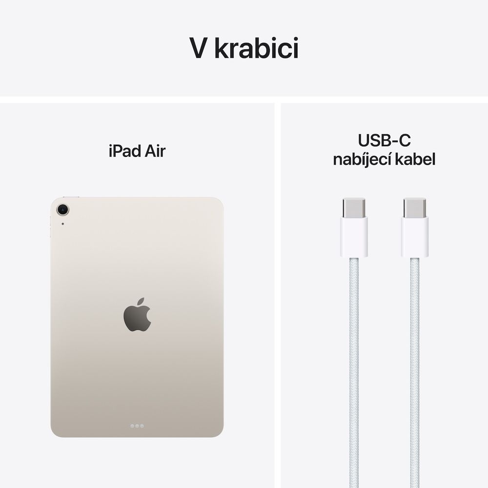 Apple iPad Air 11"/ (M3) Wi-Fi/ 10, 86"/ 2360x1640/ 8GB/ 512GB/ iPadOS18/ Starlight 