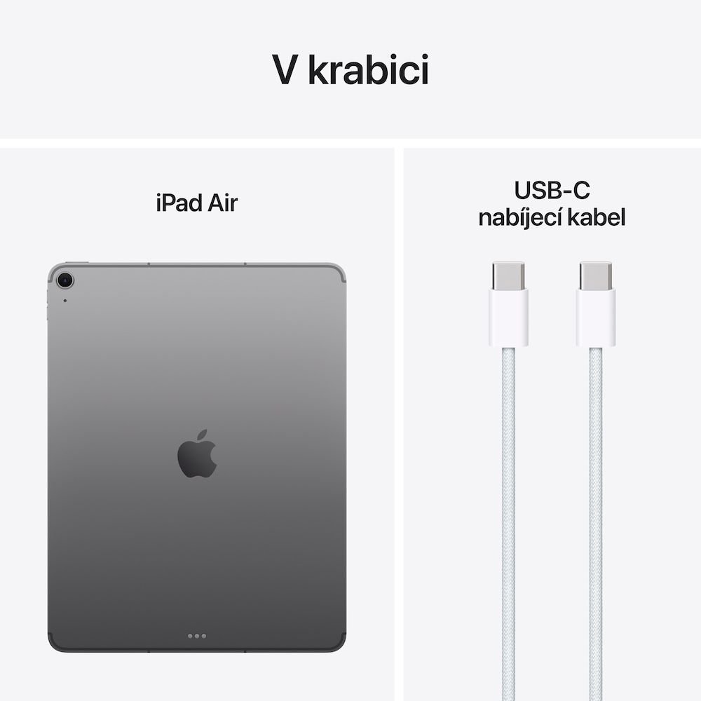 Apple iPad Air 13"/ (M3) Wi-Fi + Cellular/ 12, 9"/ 2732x2048/ 8GB/ 512GB/ iPadOS18/ Space Gray 