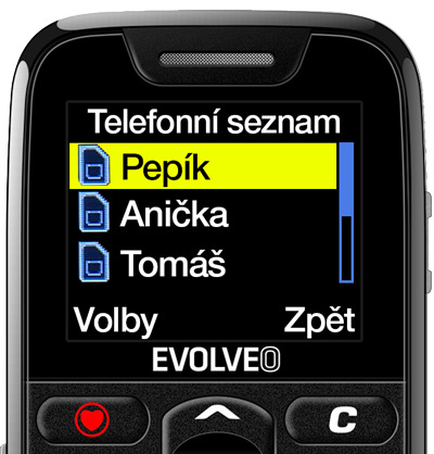 EVOLVEO EasyPhone, mobilný telefón pre seniorov s nabíjacím stojanom, čierna 