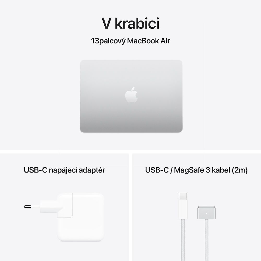 Apple MacBook Air 13"/ M4/ 13, 6"/ 2560x1664/ 24GB/ 512GB SSD/ M4/ Sequoia/ Silver/ 1R 