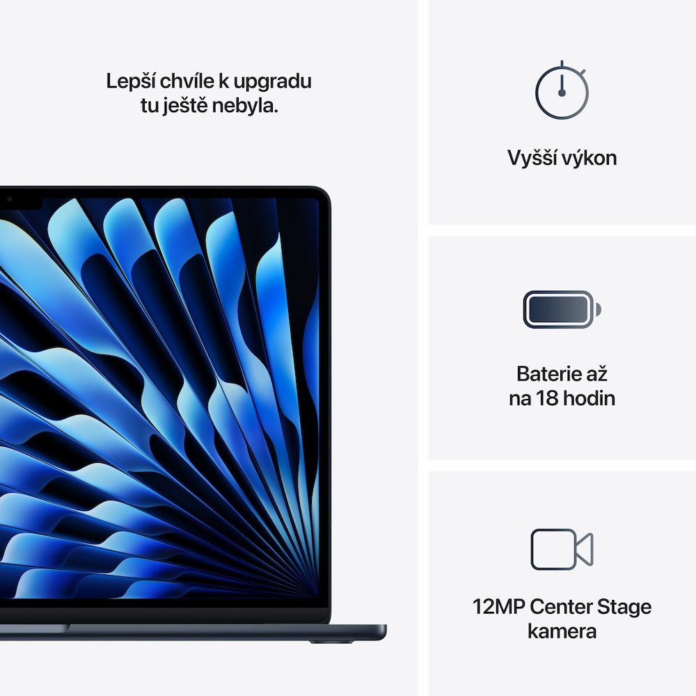 Apple MacBook Air 15"/ M4/ 15, 3"/ 2880x1864/ 16GB/ 512GB SSD/ M4/ Sequoia/ Midnight/ 1R 
