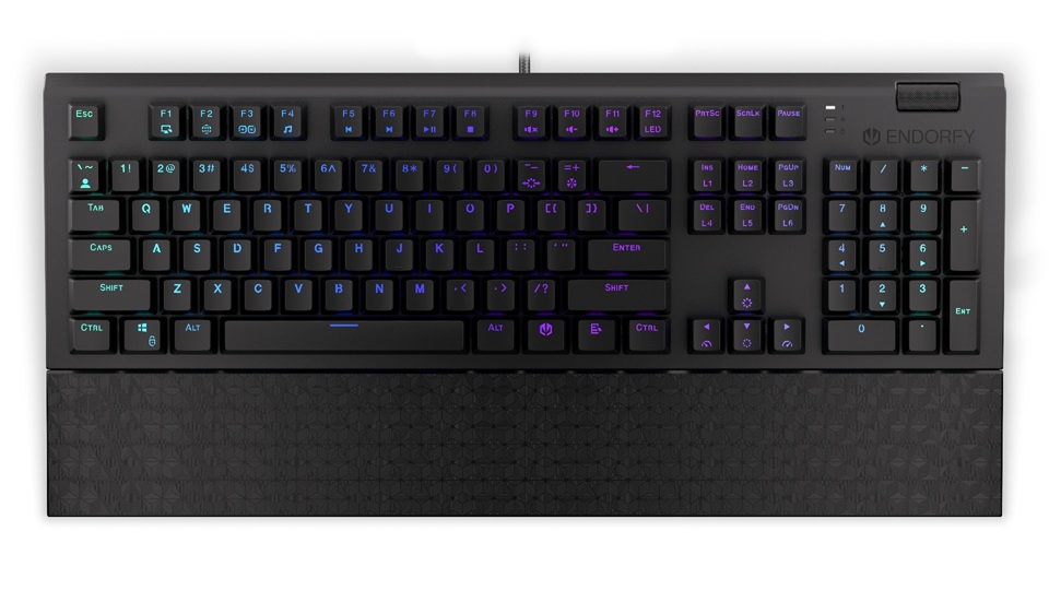 Endorfy Omnis Blue/ Drôtové USB-A/ US layout/ Čierna 