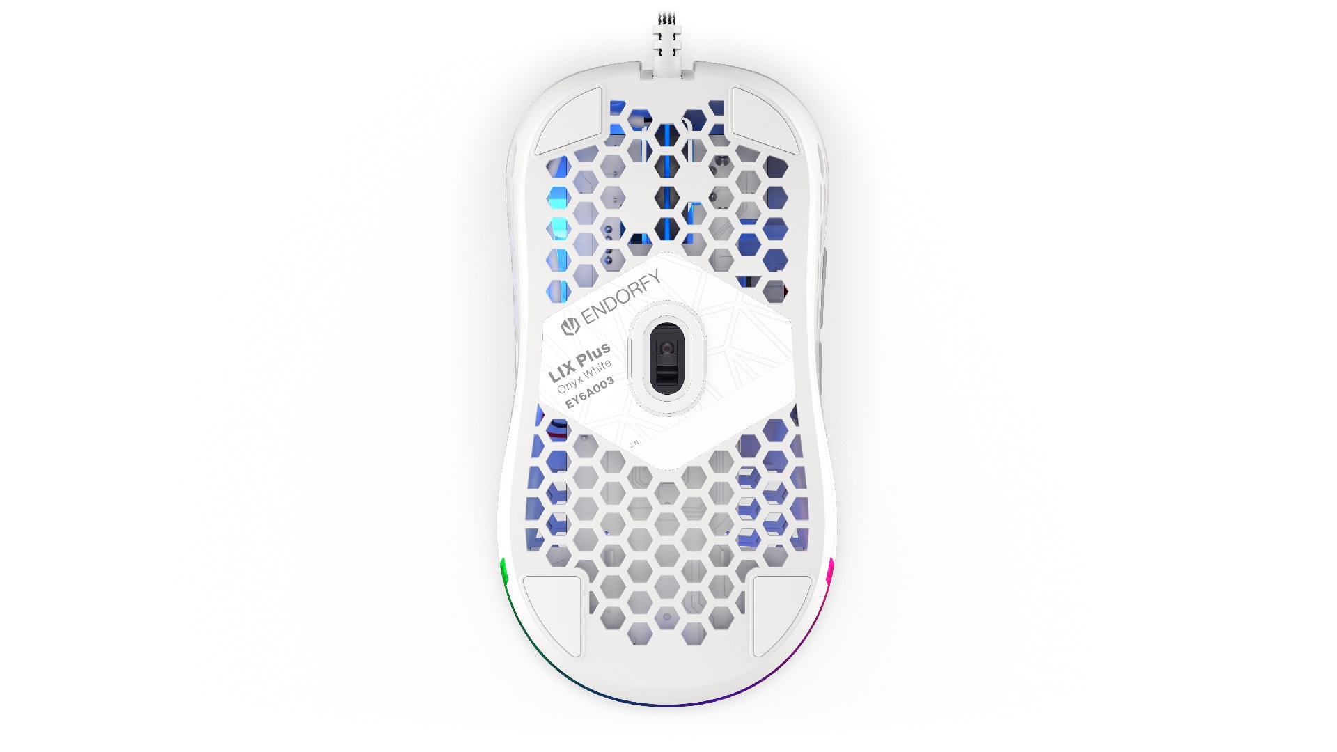 Endorfy LIX Plus Herná Optická Pre pravákov 19 000 DPI Drôtové USB-A Biela 