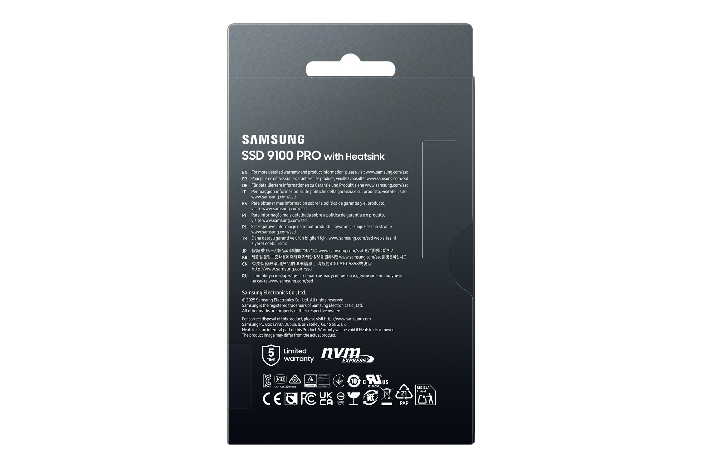 Samsung 9100 PRO/ 4TB/ SSD/ M.2 NVMe/ Čierna/ Heatsink/ 5R 