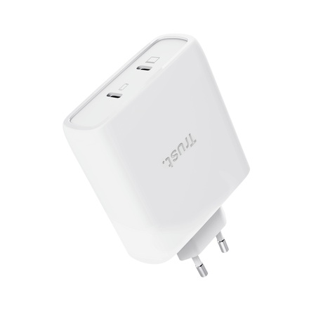 TRUST MAXO 100W 2P USB-C GAN CHARGER WHT 