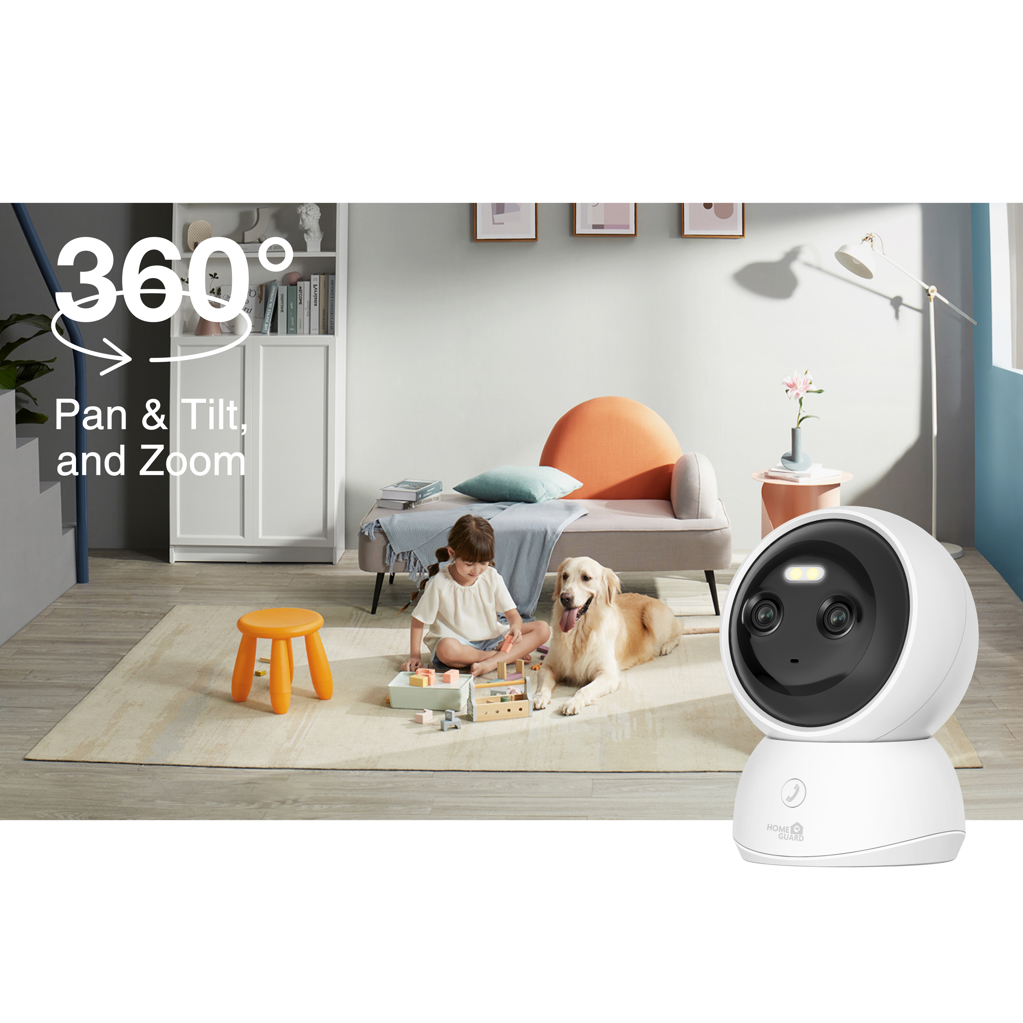 iGET HGWIP222 - WiFi Dual Lens 2K IP kamera s LED + IR nočným videním, zvuk, otočná, CZ aplikácia 