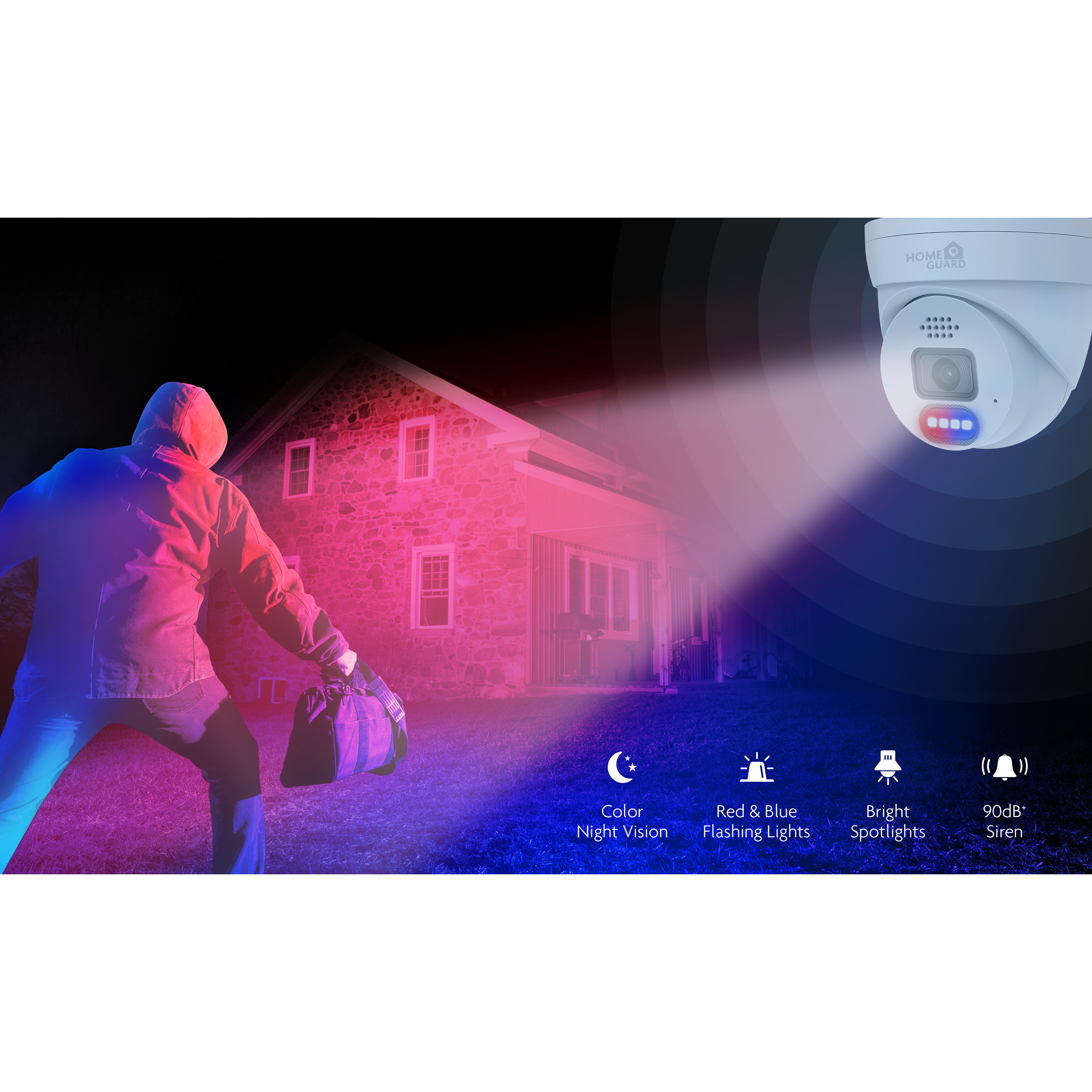 iGET HGNHK937CAM - Super HD 2K (4MPx) PoE IP kamera, IP66, zvuk, IR + LED nočný prísvit, ONVIF 2.6 