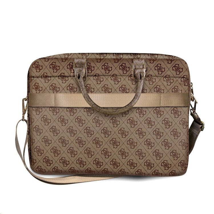 Guess PU 4G Metal Logo Taška na Notebook 15/ 16" Brown 