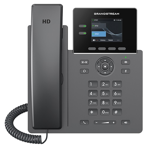 Grandstream GRP2610P SIP telefón, 2 linky, 8 VPK, farebný LCD, 2 SIP účty, PoE 