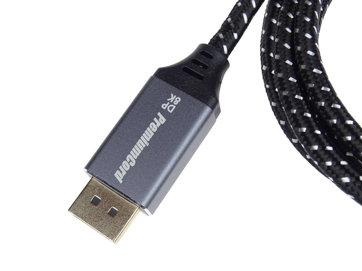 PremiumCord DisplayPort 1.4 přípojný kabel pro rozlišení 8K,  kovové a zlacené konektory,  5m 