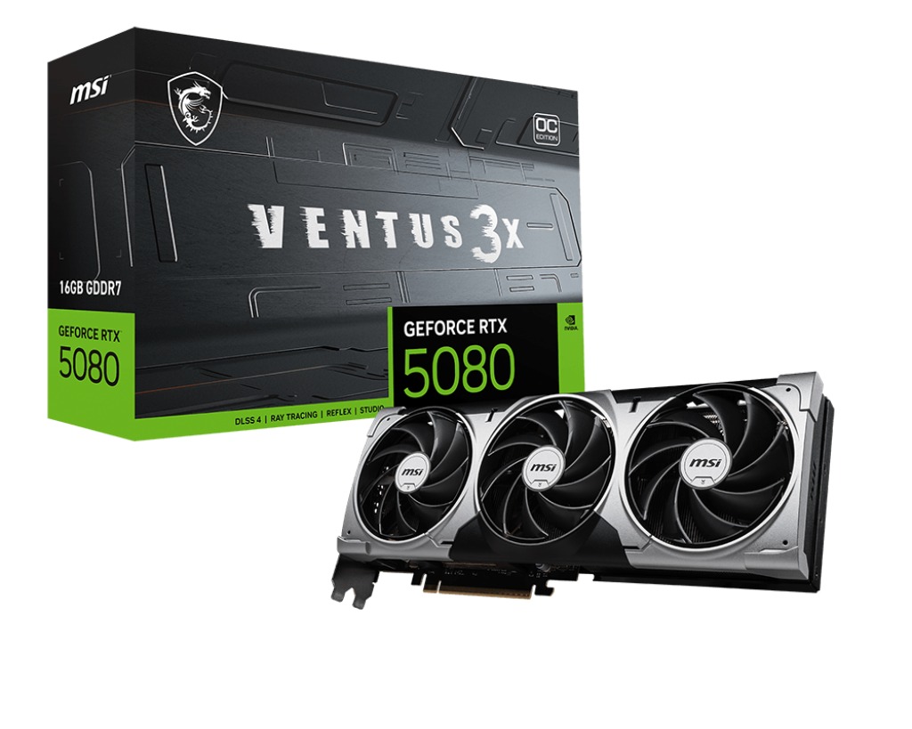 MSI GeForce RTX 5080 VENTUS 3X OC 16GB GDDR7 