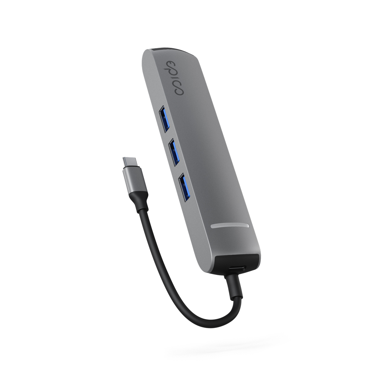 Epico 6v1 Slim Hub 8K s USB-C konektorom - šedá 