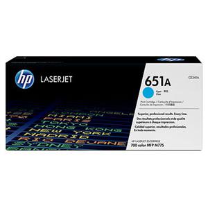 HP 651A Cyan LJ Toner Cart, CE341A (16,000 pages)