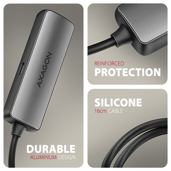 AXAGON RVC-HI8KPD, USB-C -> HDMI 2.1 redukcia/ adapter, 8K/ 60Hz, 4K/ 144Hz, HDR10+, PD100W 