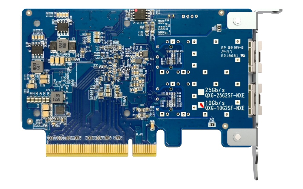 QNAP QXG-10G2SF-NXE - 2x 10GbE SFP+, low-profile, PCIe Gen3 x8 