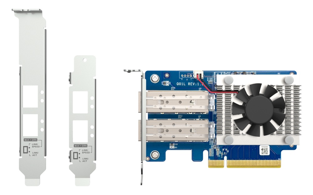 QNAP QXG-10G2SF-NXE - 2x 10GbE SFP+, low-profile, PCIe Gen3 x8 