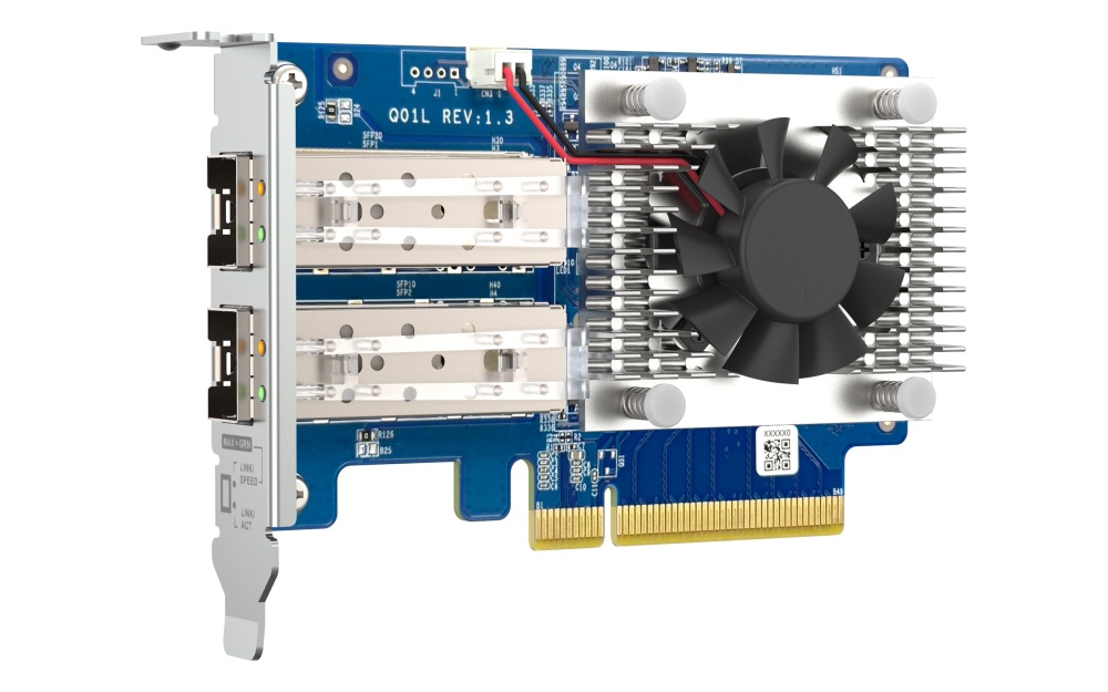 QNAP QXG-10G2SF-NXE - 2x 10GbE SFP+, low-profile, PCIe Gen3 x8 