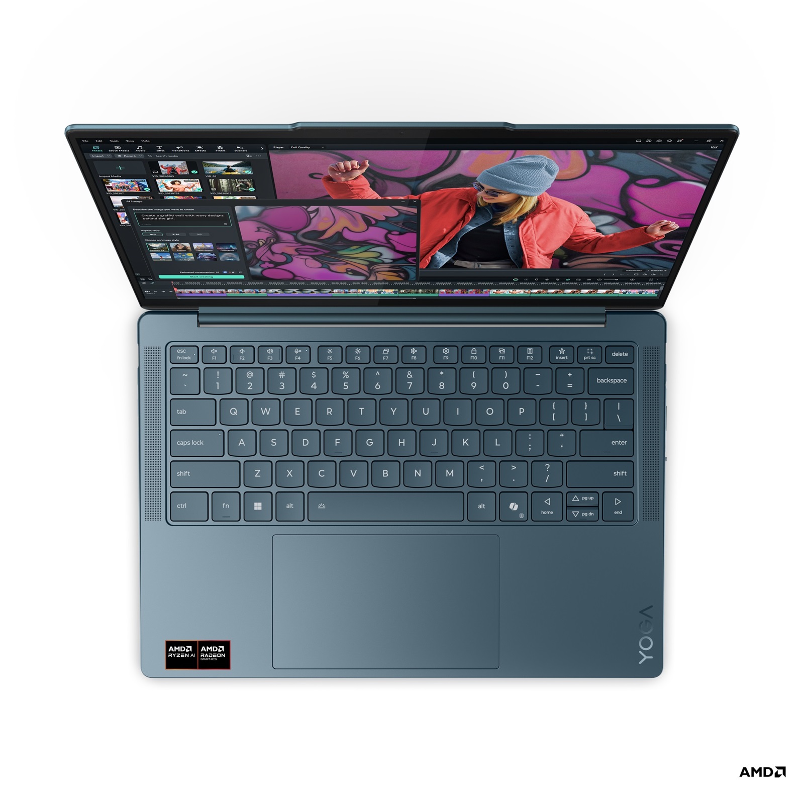 Lenovo Yoga Slim 7 14AKP10 AI7-350 14" 2880x1800 T 32GB 1TB AMD int W11P Tidal Teal 3R On-Site 