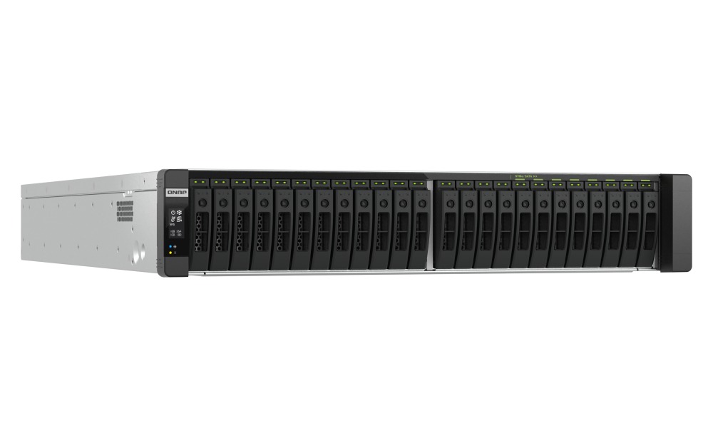 QNAP TDS-h2489FU-R2-4314-256G (2x Xeon, 256GB RAM, 24x 2, 5" U.2 SATA, 4x PCIe, 4x 2, 5GbE, 2x 25GbE) 