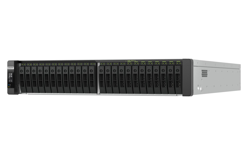 QNAP TDS-h2489FU-R2-4314-256G (2x Xeon, 256GB RAM, 24x 2, 5" U.2 SATA, 4x PCIe, 4x 2, 5GbE, 2x 25GbE) 