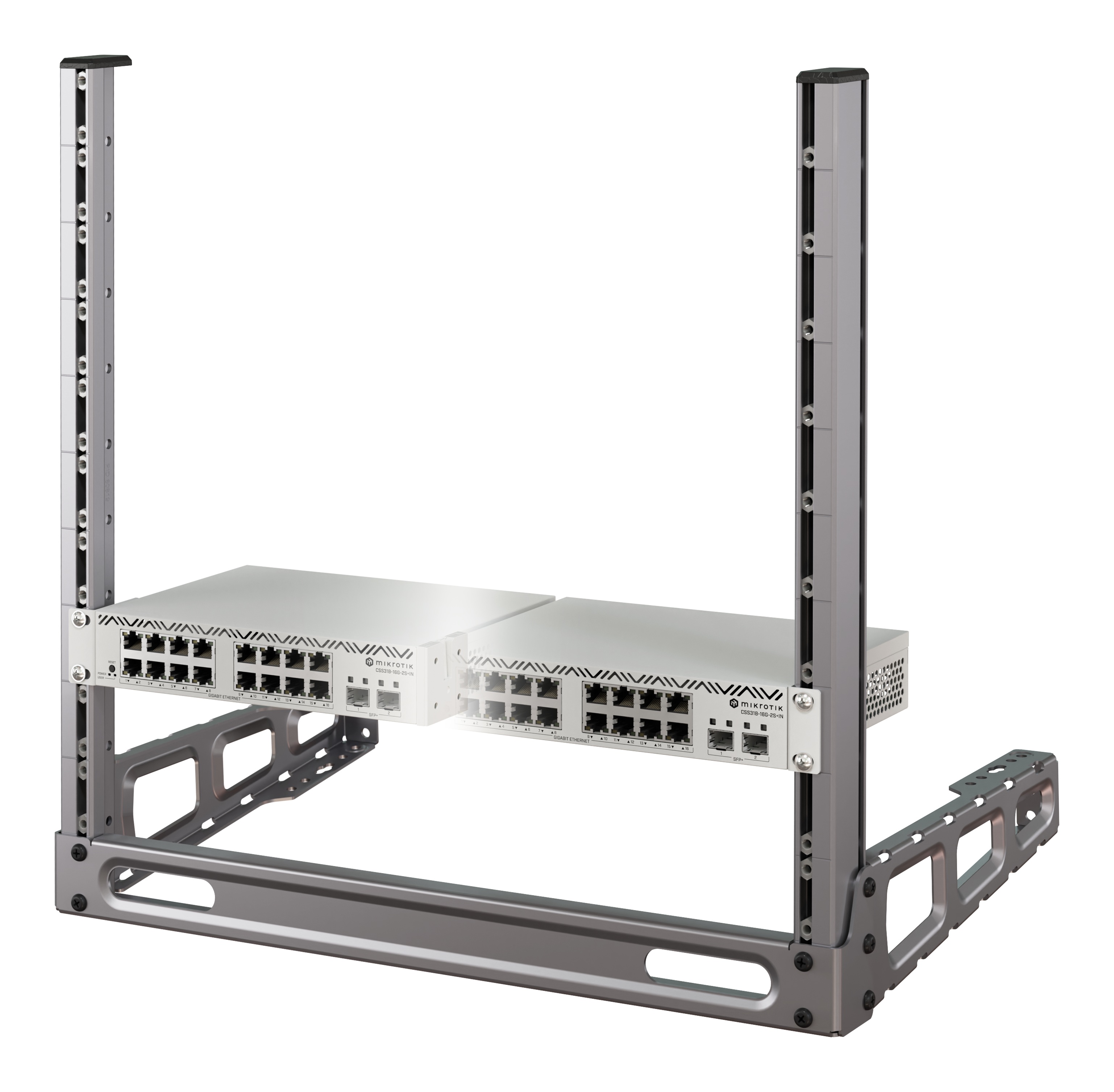 MikroTik RMK-2x10/ 19 - 10" Sada pre montáž 2x CSS318-16G-2S+IN do 1U 19" Racku 