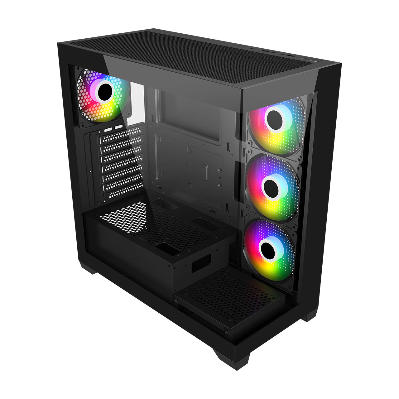 FSP M340-BA/ Midi Tower/ Transpar./ Čierna 