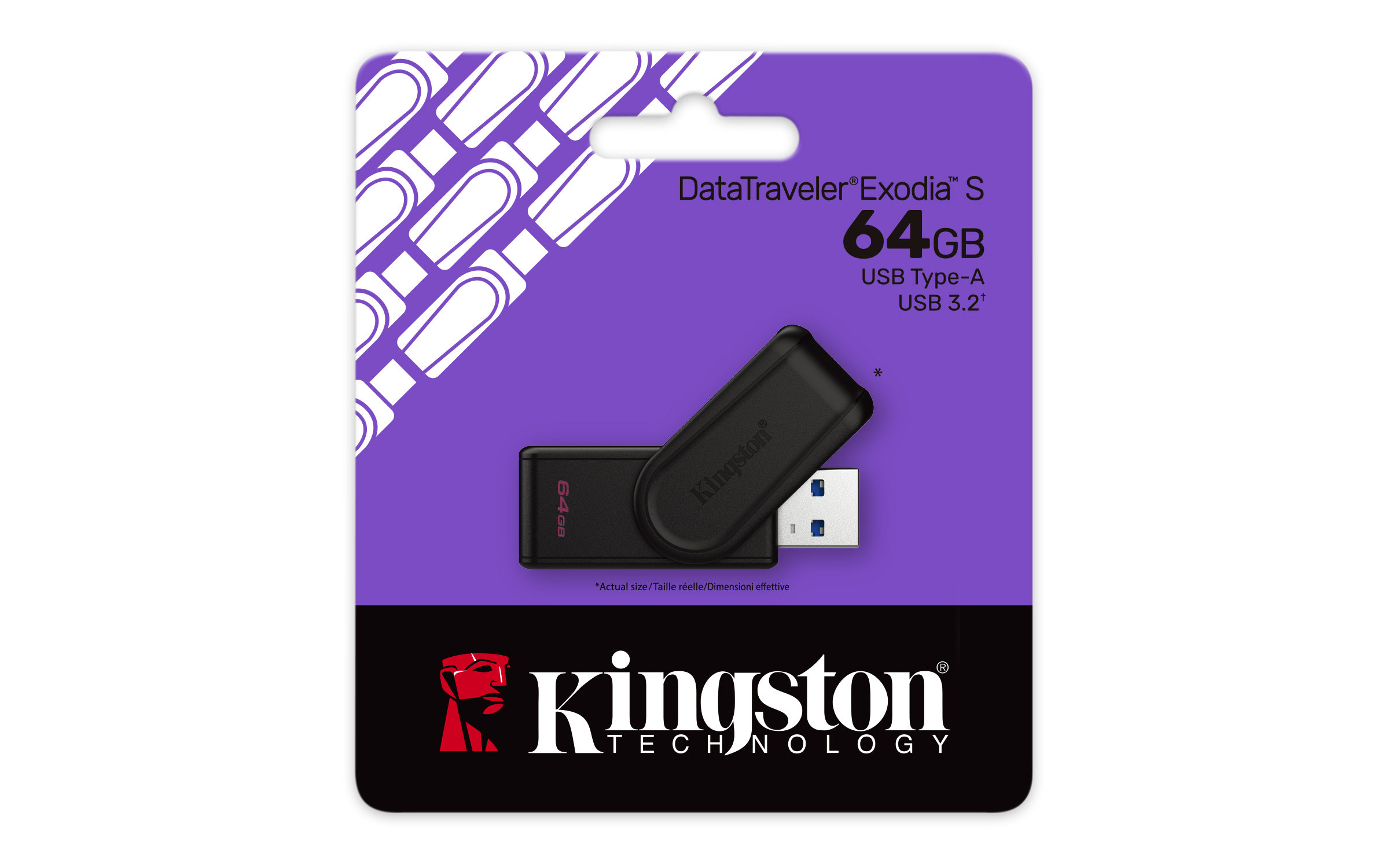 DataTraveler Exodia S/ 64GB/ USB 3.2/ USB-A/ Čierna 