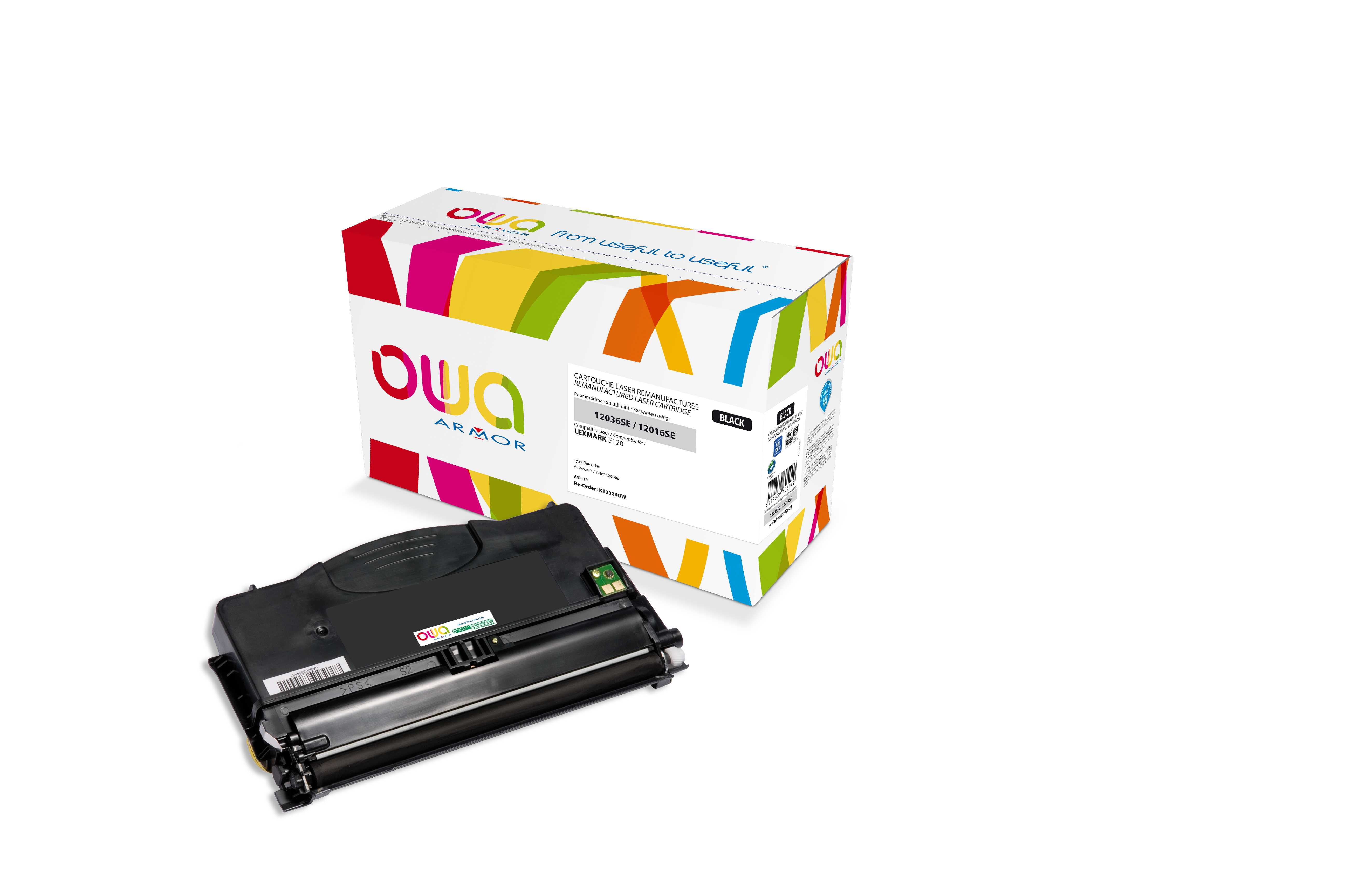 OWA Armor toner kompatibilný s Lexmark E120, 12016SE, 2000st, čierna/ black