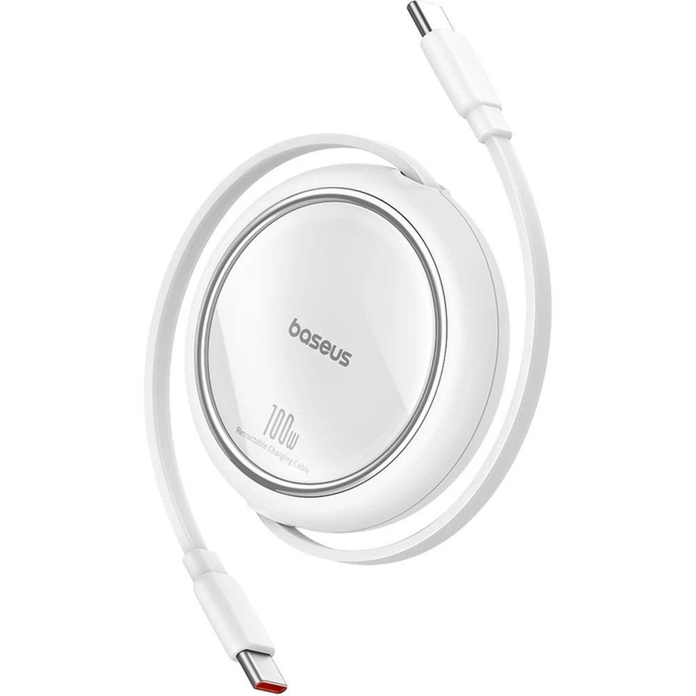 Baseus Dátový kábel Free2Draw mini USB-C/ USB-C 1m 100W biely 