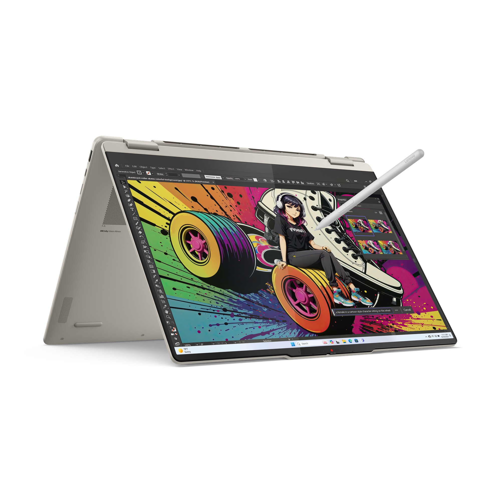 Lenovo Yoga 7 2-in-1/ 16AKP10/ AI7-350/ 16"/ 2880x1800/ T/ 32GB/ 1TB/ AMD int/ bez OS/ Seashell/ 3R On-Site 