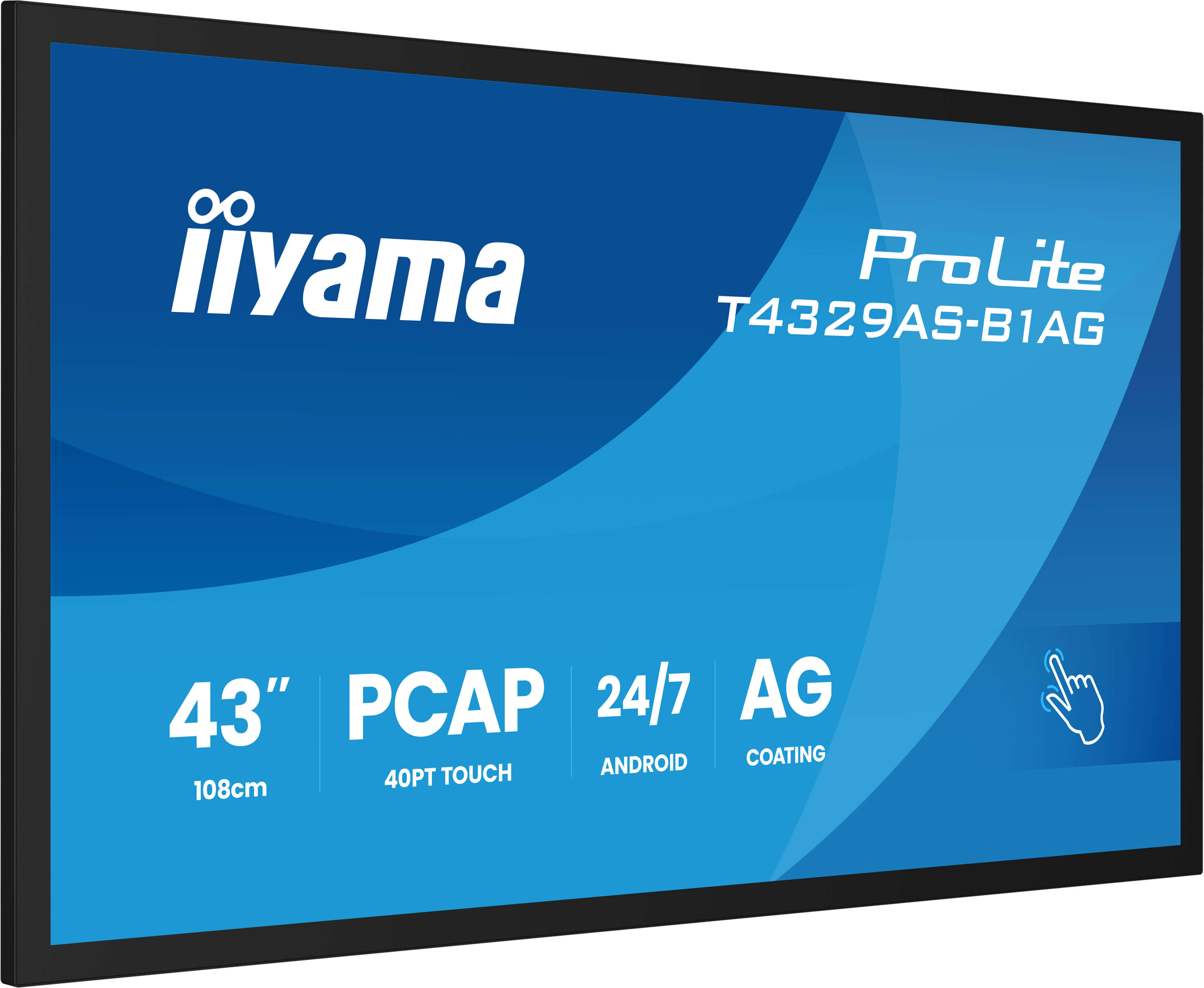 43" iiyama T4329AS-B1AG1: IPS, 4K UHD, Android, 24 7 