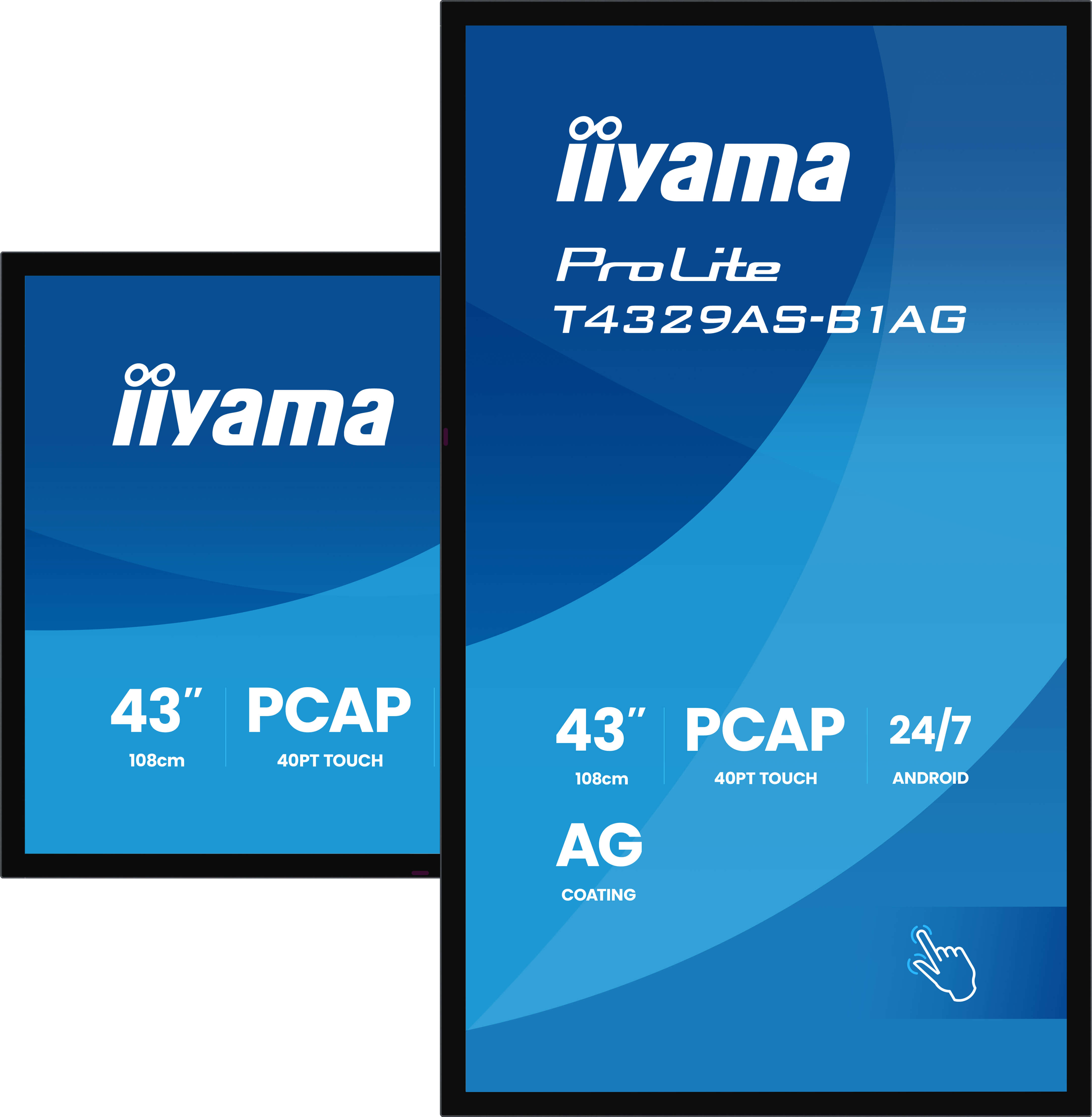 43" iiyama T4329AS-B1AG1: IPS, 4K UHD, Android, 24 7 