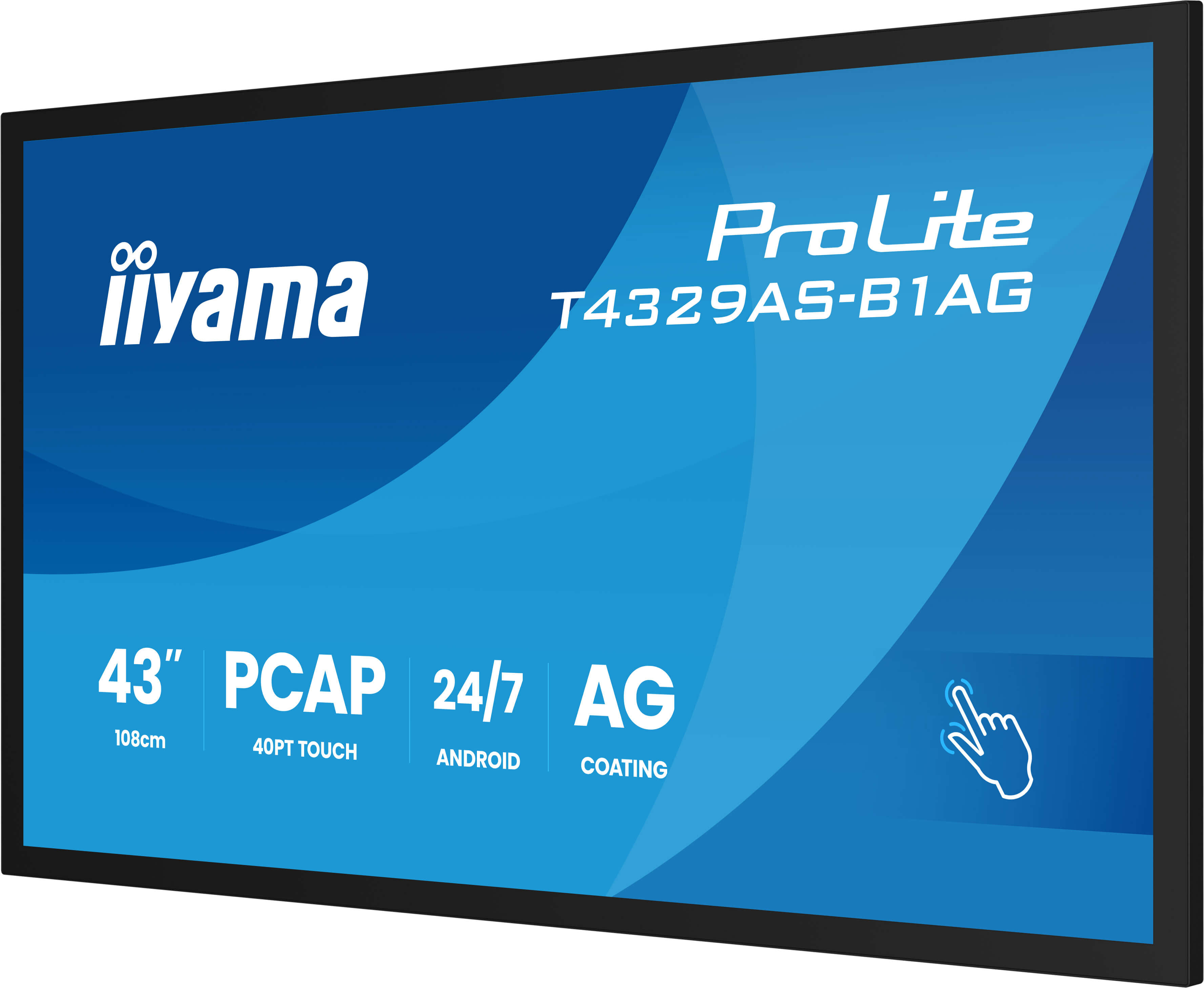 43" iiyama T4329AS-B1AG1: IPS, 4K UHD, Android, 24 7 