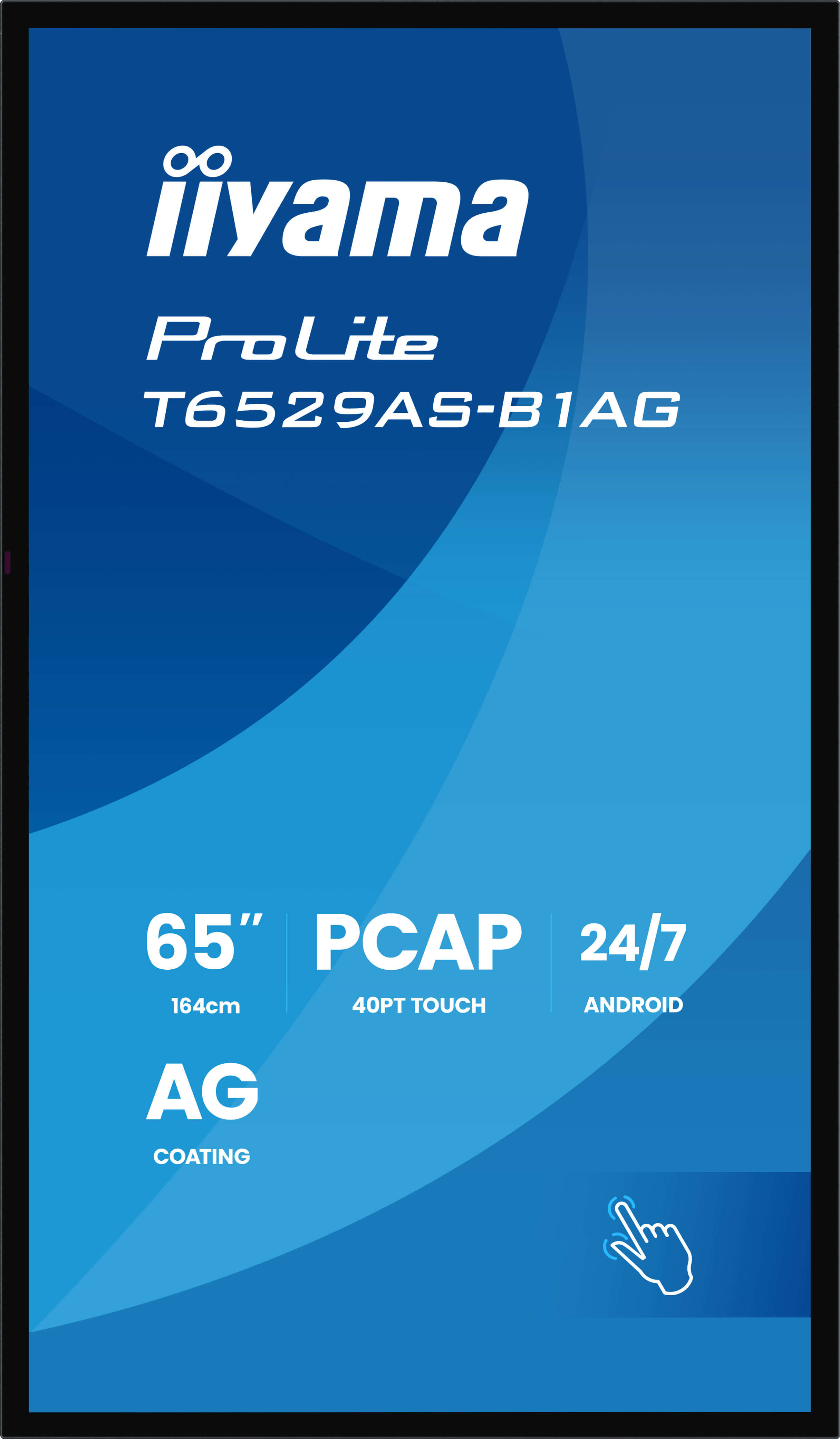 65" iiyama T6529AS-B1AG: IPS, 4K UHD, Android, 24 7 