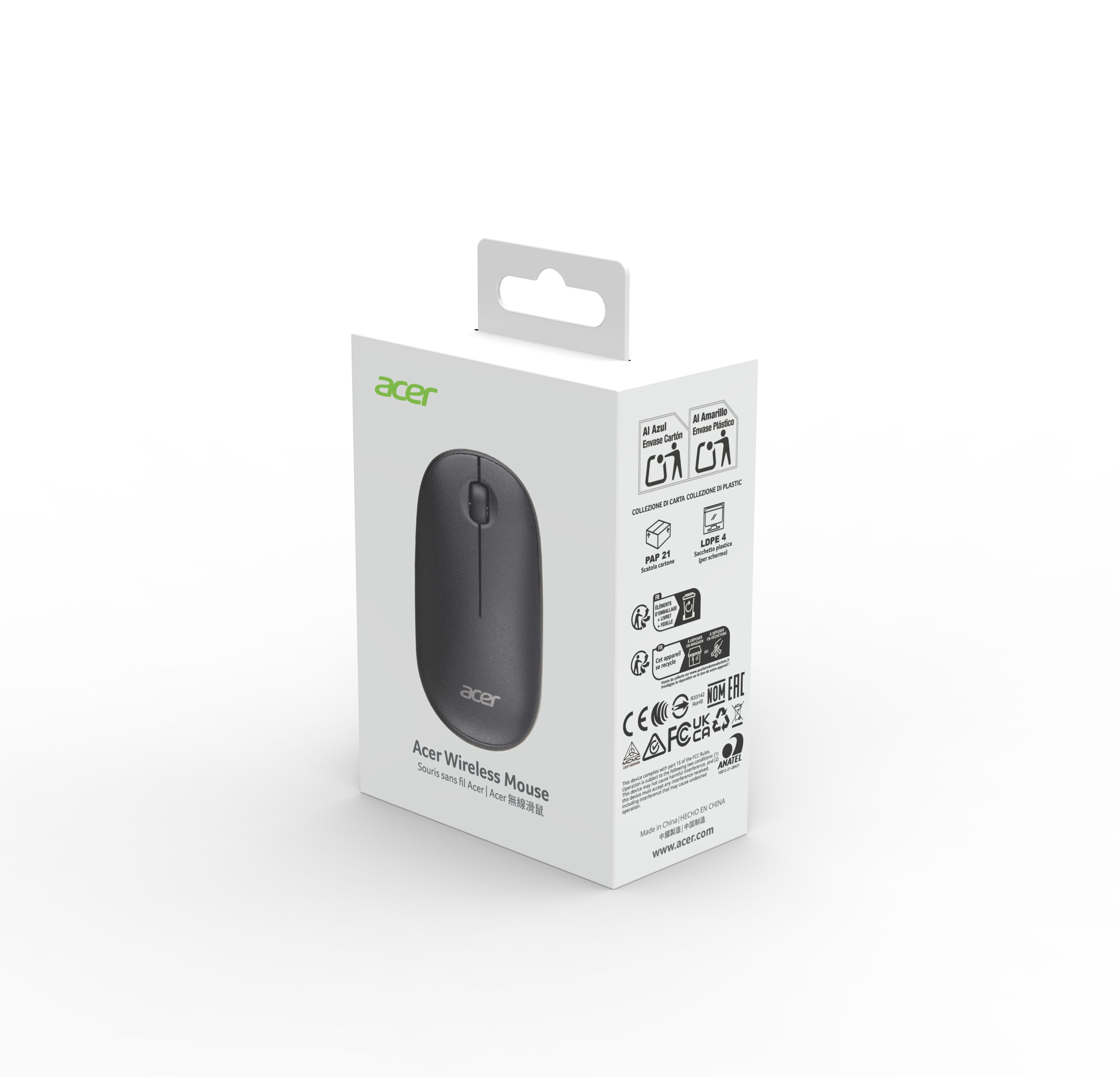 Acer Wireless Bubble Mouse - RF2.4G, 1600dpi 
