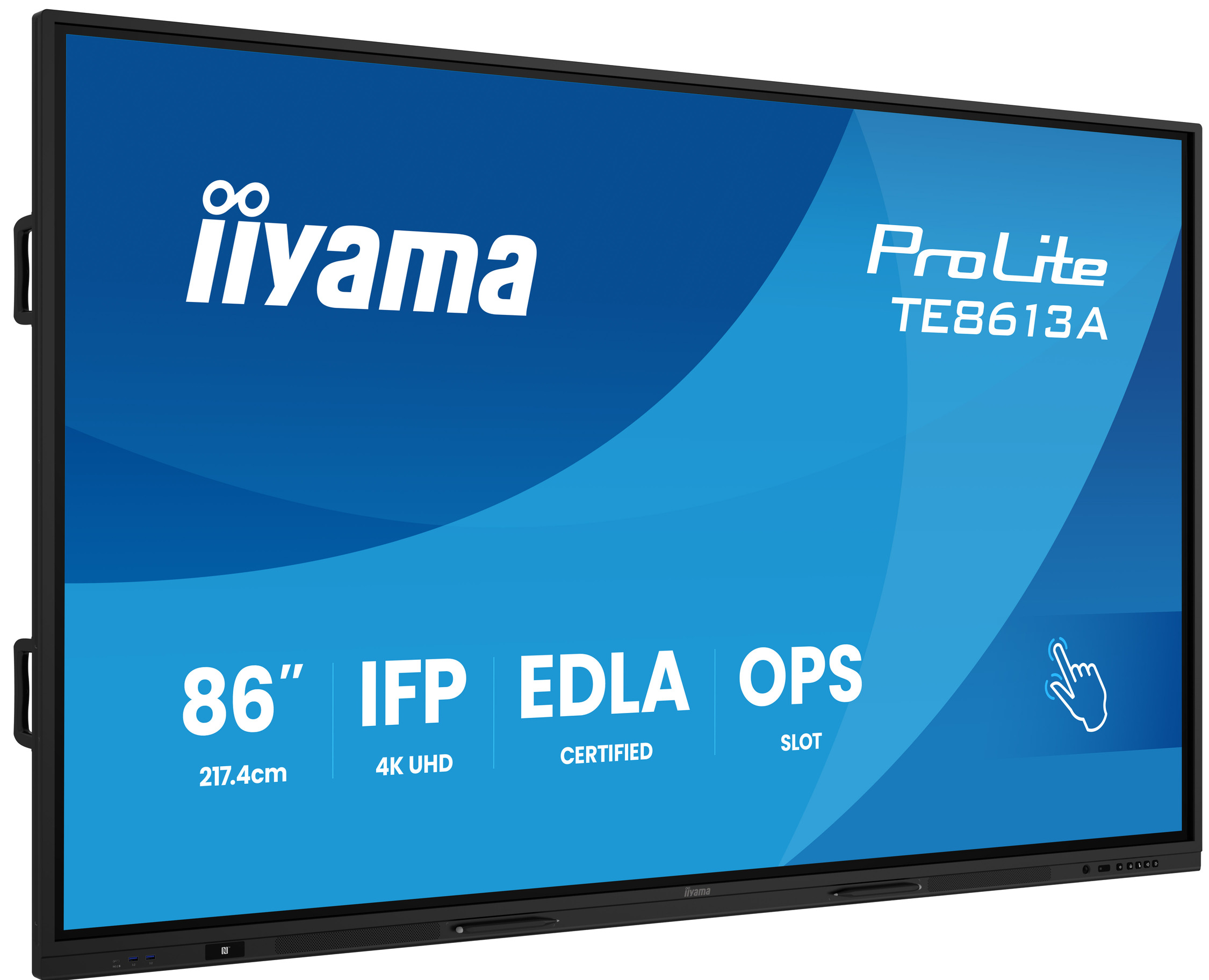 86" iiyama TE8613A-B1AG: IPS, 4K, 40P, EDLÁ 