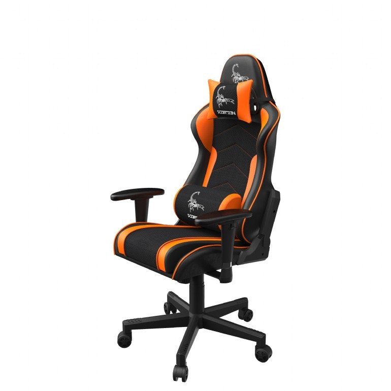 Gembird herná stolička Scorpion čierna/ oranžová 