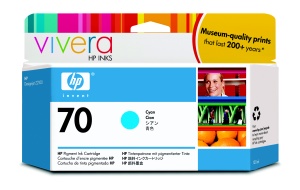 HP No 70 Ink Cart/130 ml Cyan with Viver