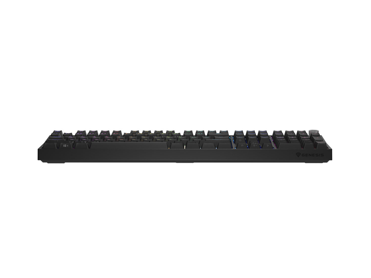 Herná mechanická klávesnica Genesis THOR 404/ RGB/ Gateron Yellow Pro/ Drôtové USB-A/ US layout/ Čierna 